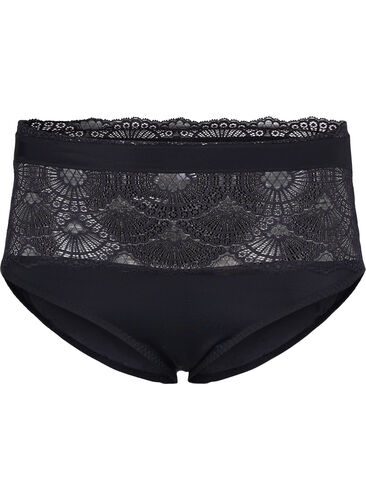 Taitruse med blonder og høyt liv, Black, Packshot image number 0