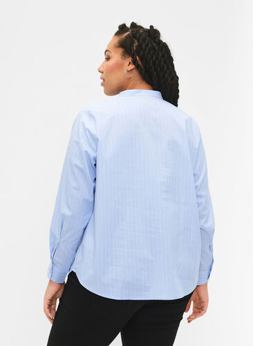 FLASH - Nålestripet skjorte, Light Blue Stripe, Model image number 1