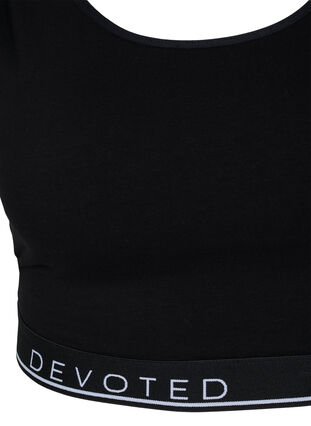 Bomulls-bh med justerbare stropper, Black/Upper Font, Packshot image number 2