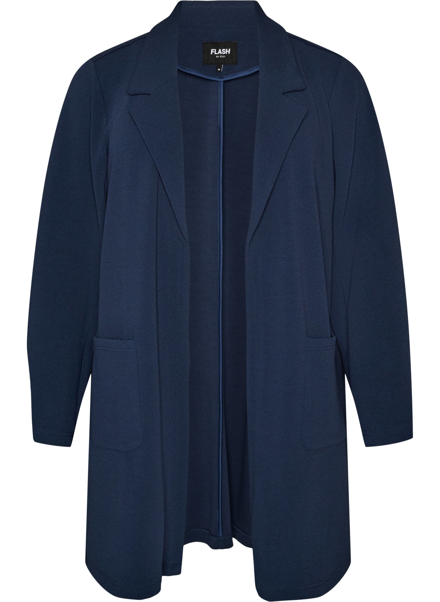 FLASH - Lang blazer med lommer