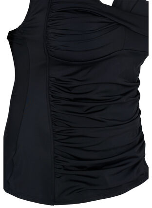 Zizzi Tankini med draperinger, Svart, Packshot image number 3
