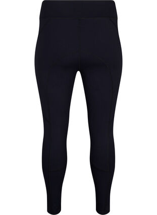 Zizzi Treningsleggings med forsterkning på innsiden av lårene, Black, Packshot image number 1