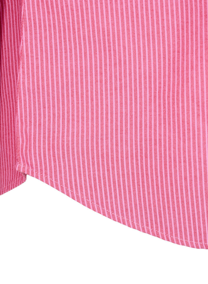 Langermet bomullsskjorte, R&oslash;d, Packshot image number 3