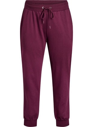Zizzi Ledig joggedressbukse med lommer, Winetasting, Packshot image number 0