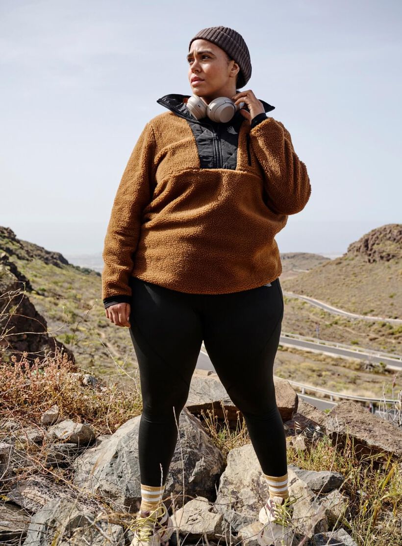 Anorakk i fleece, , Model