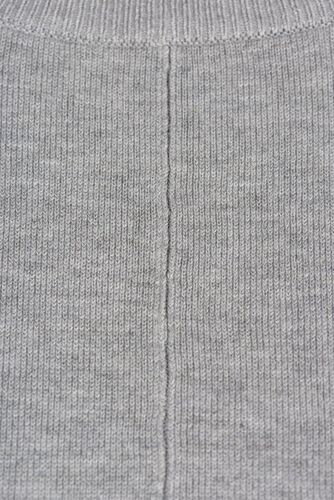 Løs strikkegenser med ribbekanter, Light Grey Melange, Packshot image number 2