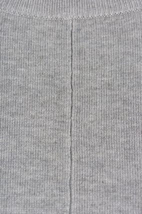 Løs strikkegenser med ribbekanter, Light Grey Melange, Packshot image number 2
