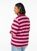 Langermet poloskjorte med striper, Mørk Bordeaux, Model image number 2