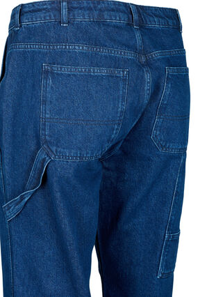 Cargo jeans med rett passform, Dark blue, Packshot image number 3