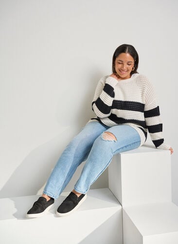 Zizzi Wide fit - Slip-on med knutedetalj, Svart, Image image number 0