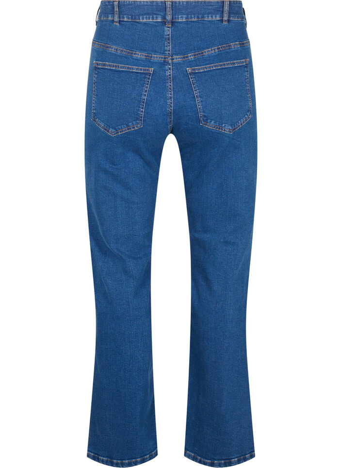 Gemma jeans med høy midje og rett passform, Blå, Packshot image number 1