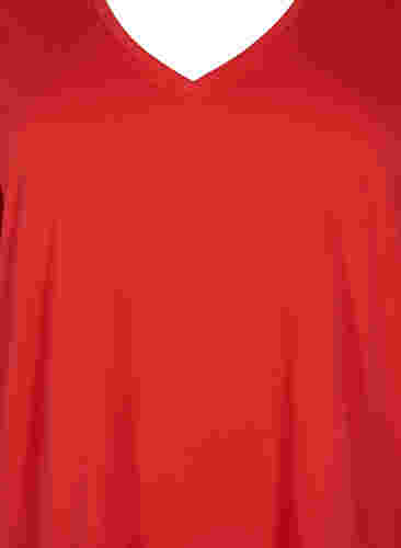 FLASH - T-skjorte med V-hals, High Risk Red, Packshot image number 2