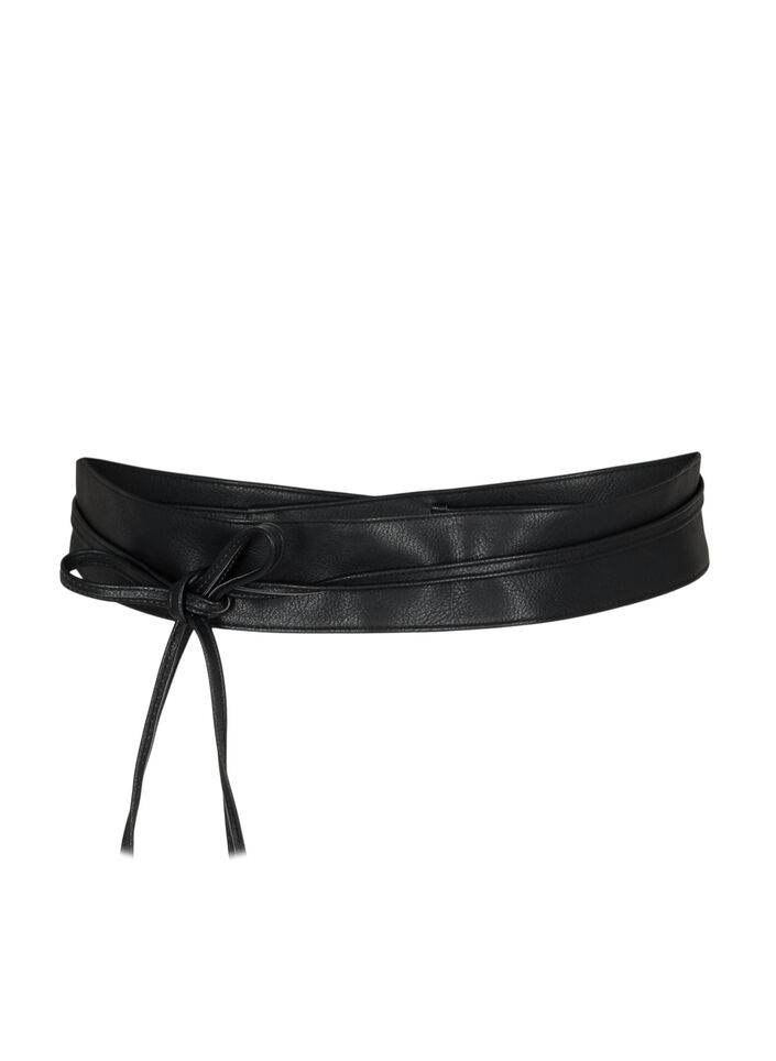 Belte i imitert skinn, Svart, Packshot image number 0
