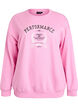 Sweatshirt med teksttrykk, Rosa, Packshot image number 0