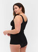 Shapewear topp med blondedetaljer, Black, Model image number 1