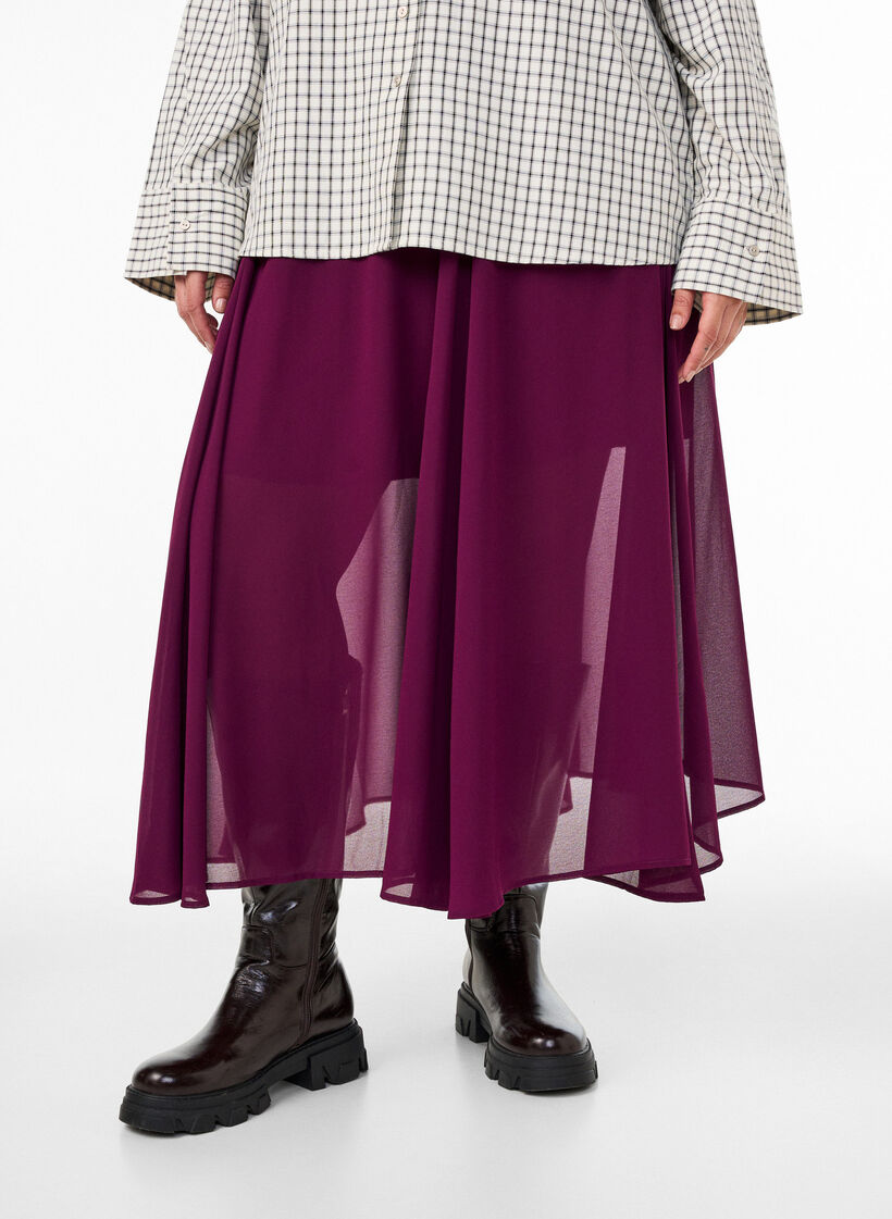 A-formet midiskj&oslash;rt, Lilla, Model image number 2