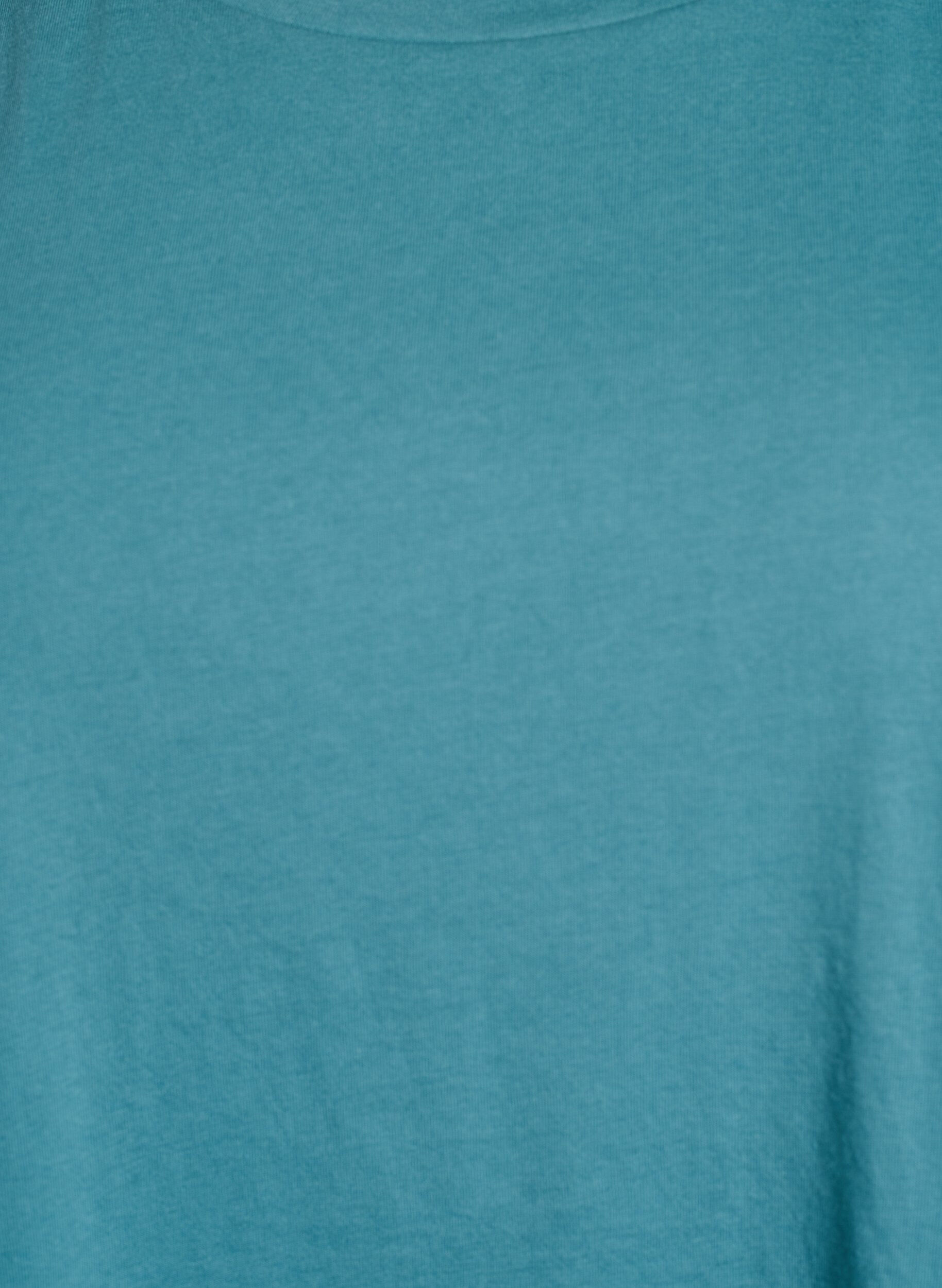 Zizzi Kortermet T-skjorte i bomullsblanding, Bl&aring;, Packshot image number 2
