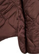 Quiltet jakke med trykknapper og rund hals, Brun, Packshot image number 3