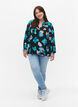 Langermet viskosebluse med print, Blue AOP, Model image number 3