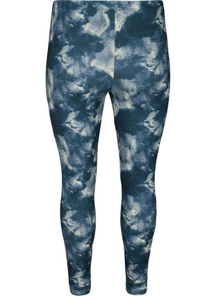 Lange leggings med mønster, Blue Cloud AOP, Packshot image number 1