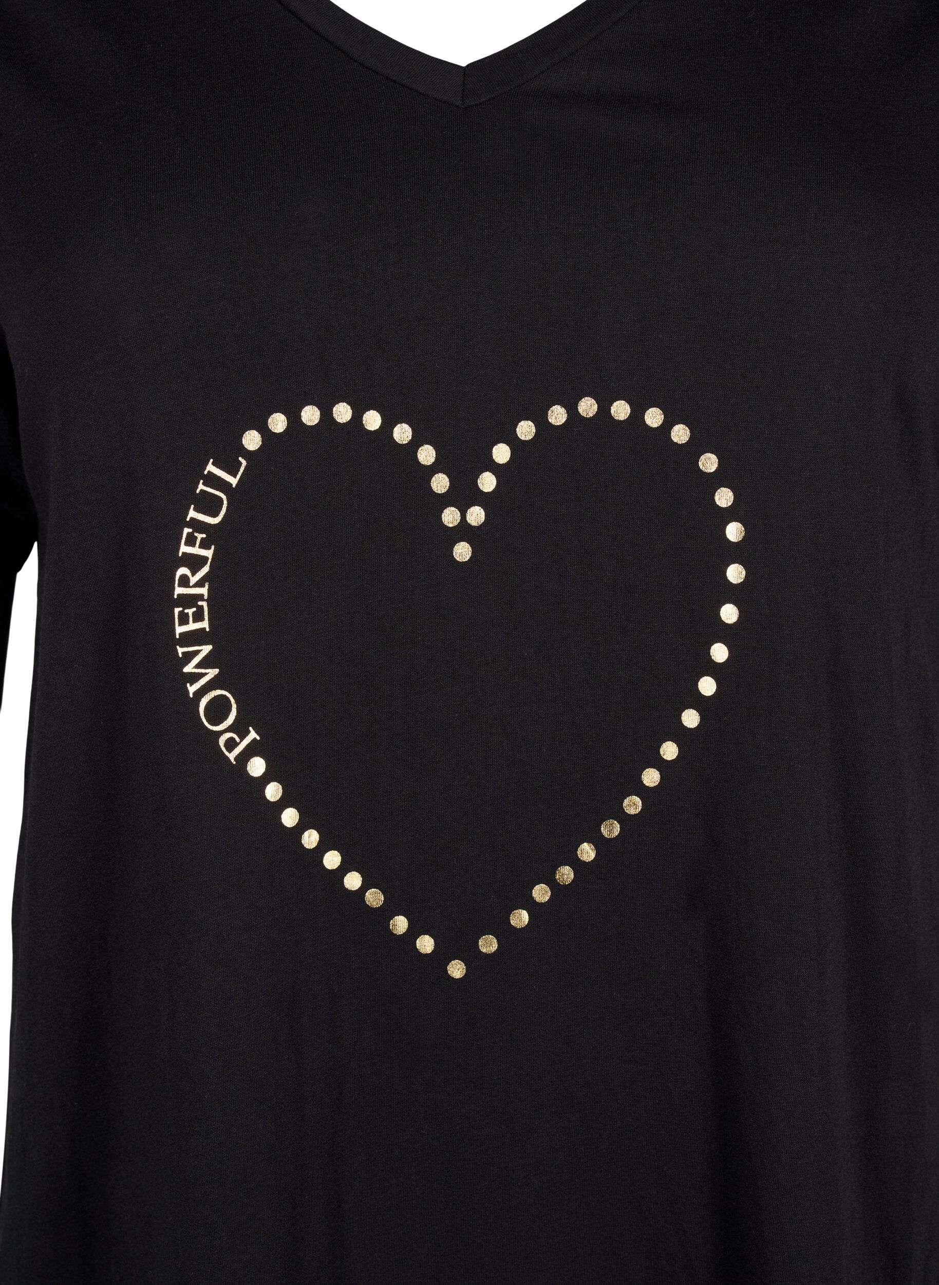 Zizzi Nattkjole i &oslash;kologisk bomull med V-hals, , Packshot image number 2