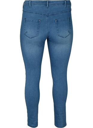 Slim fit Emily jeans med en normal høyde i livet, Blue denim, Packshot image number 1