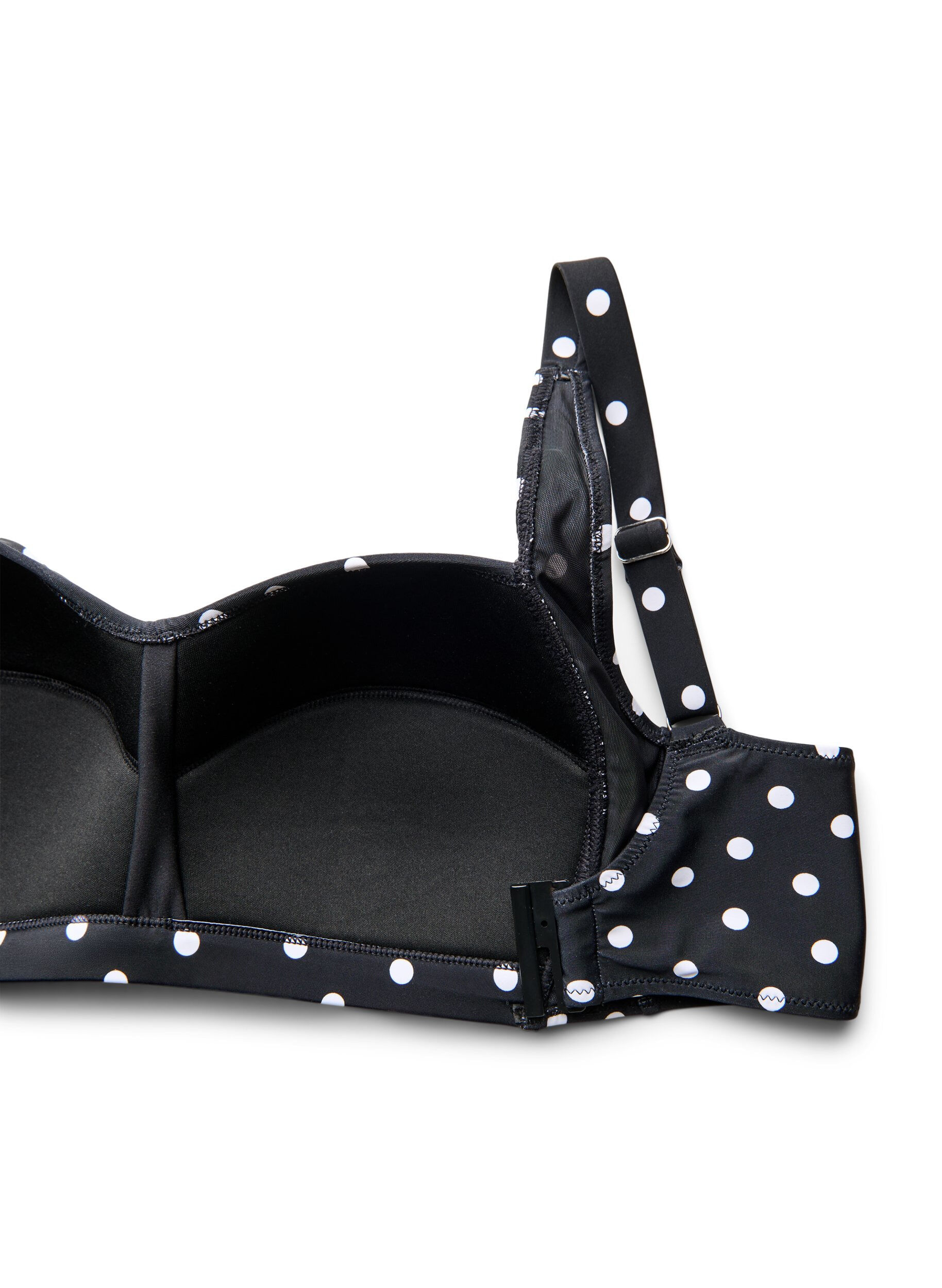 ZizziPolstret bikinioverdel med trykk, Svart, Packshot image number 3