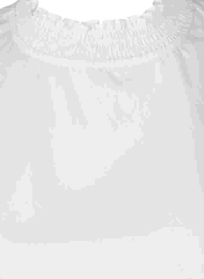Skjortekrage med smock, Bright White, Packshot image number 2