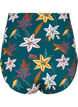 Ekstra høy midje bikiniunderdel med blomstertrykk, Grønn, Packshot image number 1
