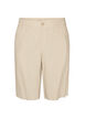 Bermudashorts med h&oslash;y midje i lin og viskose, Beige, Packshot image number 0