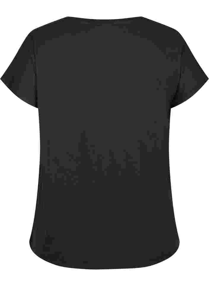 Kortermet trenings T-skjorte, Black, Packshot image number 1