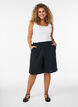 Loose fit bomullsmusselinshorts med h&oslash;y midje, Svart, Model image number 1
