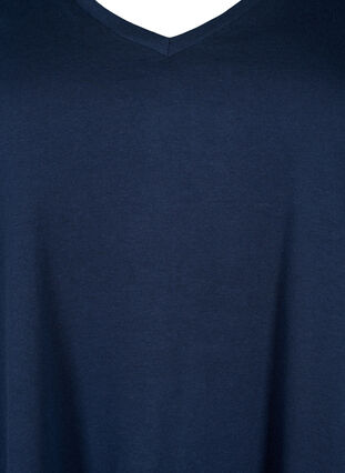 T-skjorte av bomull med korte ermer, Navy Blazer SOLID, Packshot image number 2
