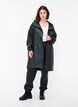 Regnjakke med hette og knappelukking, Black, Model image number 2