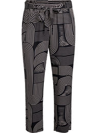 Bukser i viskose med h&oslash;y midje, Svart