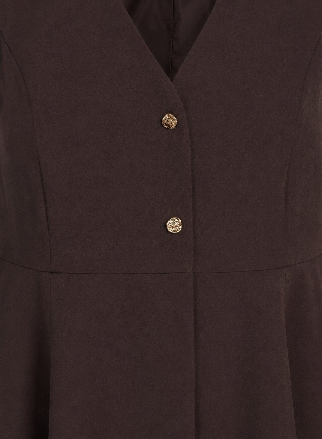 ZizziStripet vest med peplum, Brun, Packshot image number 2
