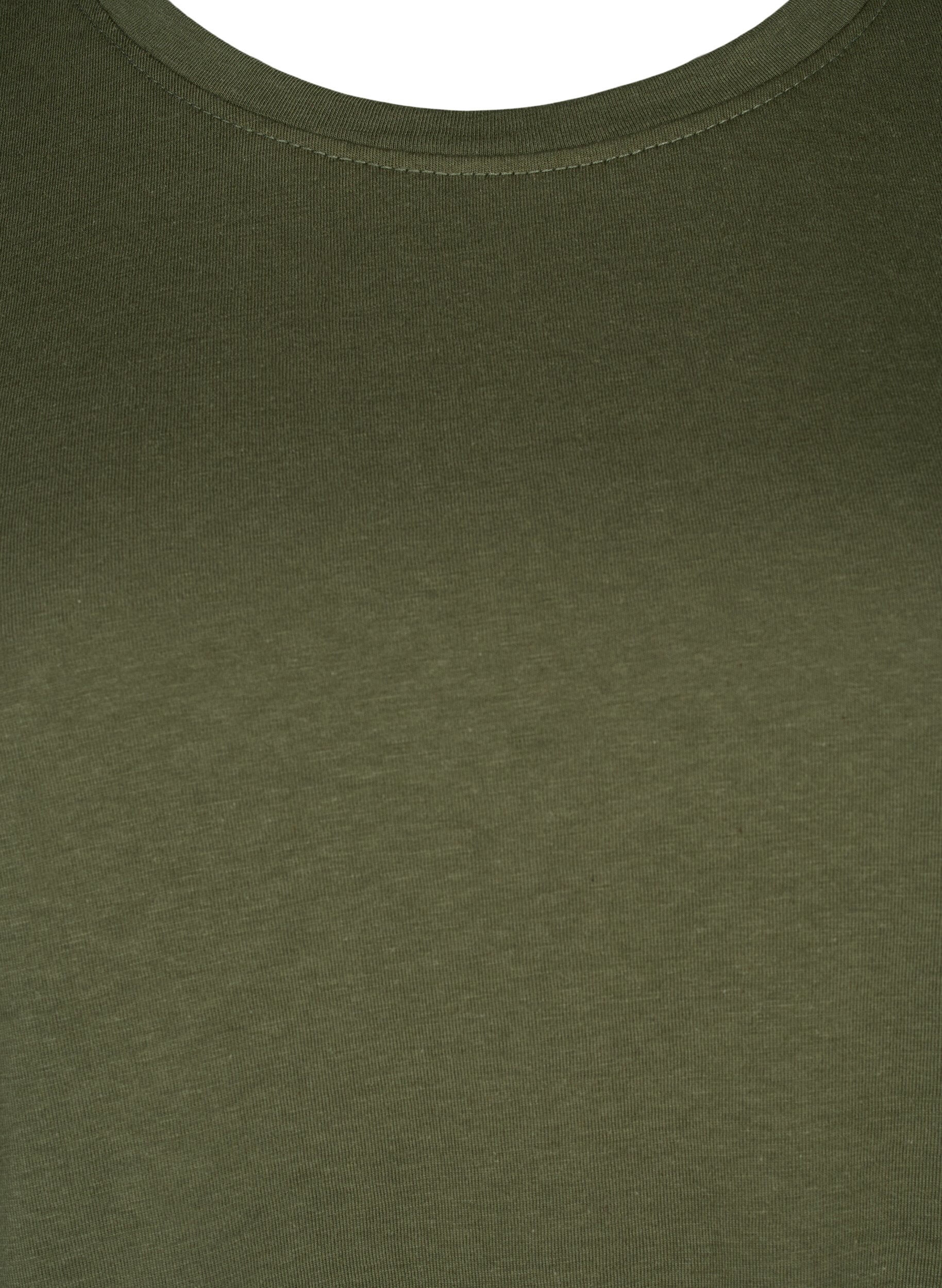 Zizzi FLASH - T-skjorte med rund hals, Olivie Night, Packshot image number 2