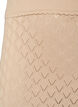 Strikket skj&oslash;rt med hullm&oslash;nster, Beige, Packshot image number 2