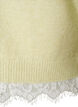 Strikkebluse med blondekant nederst, Gr&oslash;nn, Packshot image number 3