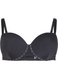 Formstøpt BH med rhinestener, Black