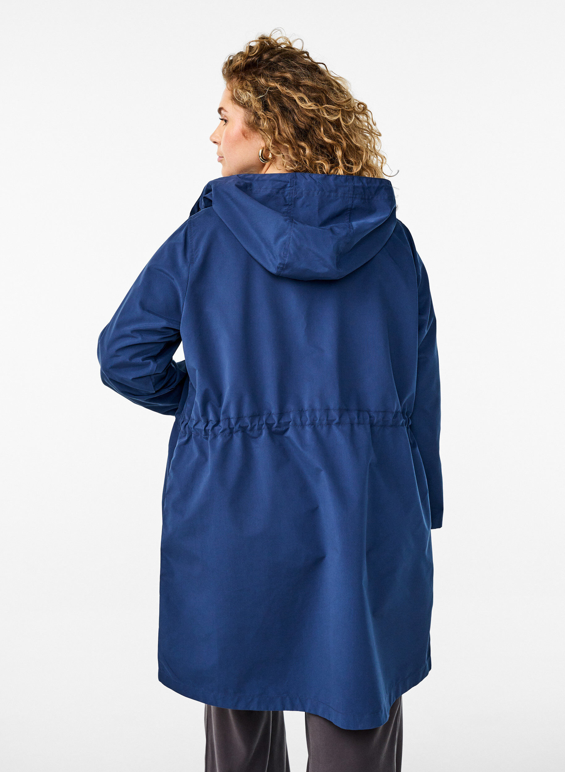 ZizziLett parkas med hette, Bl&aring;, Model image number 2