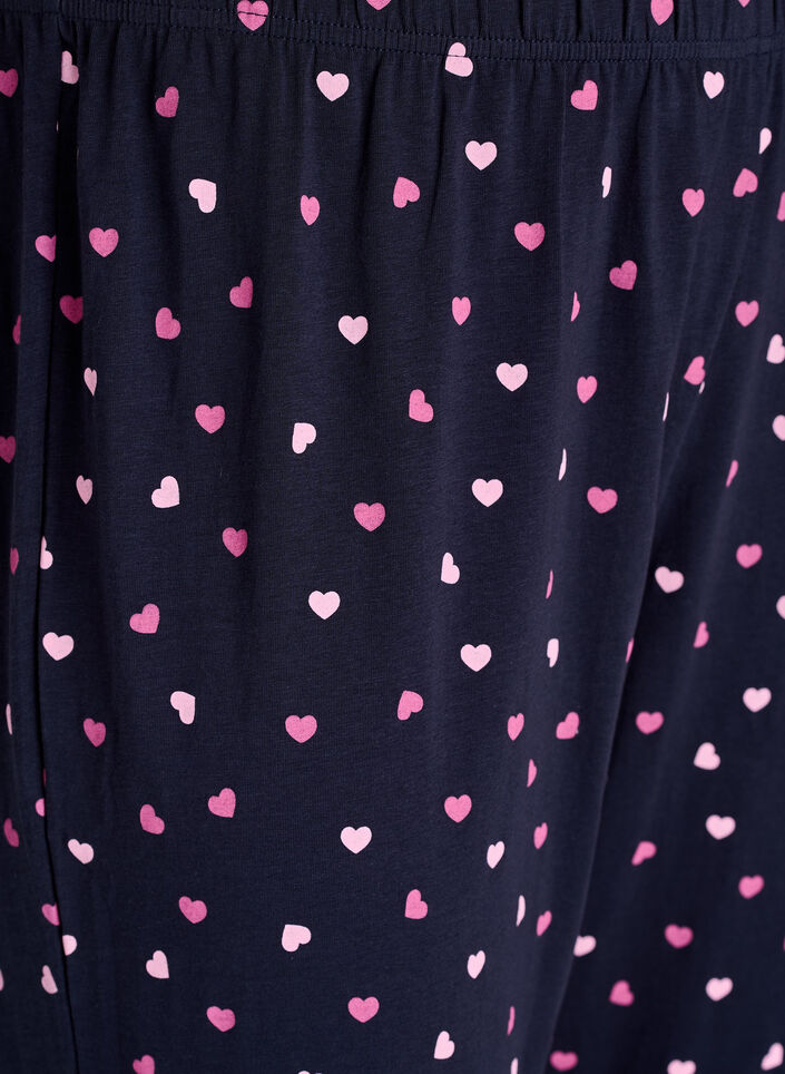 Trykte pyjamasbukser, Bl&aring;, Packshot image number 2