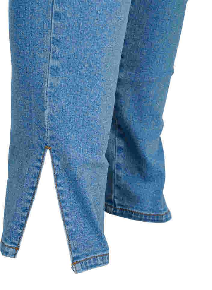 Amy jeans med høyt liv og splitt, Light blue, Packshot image number 3