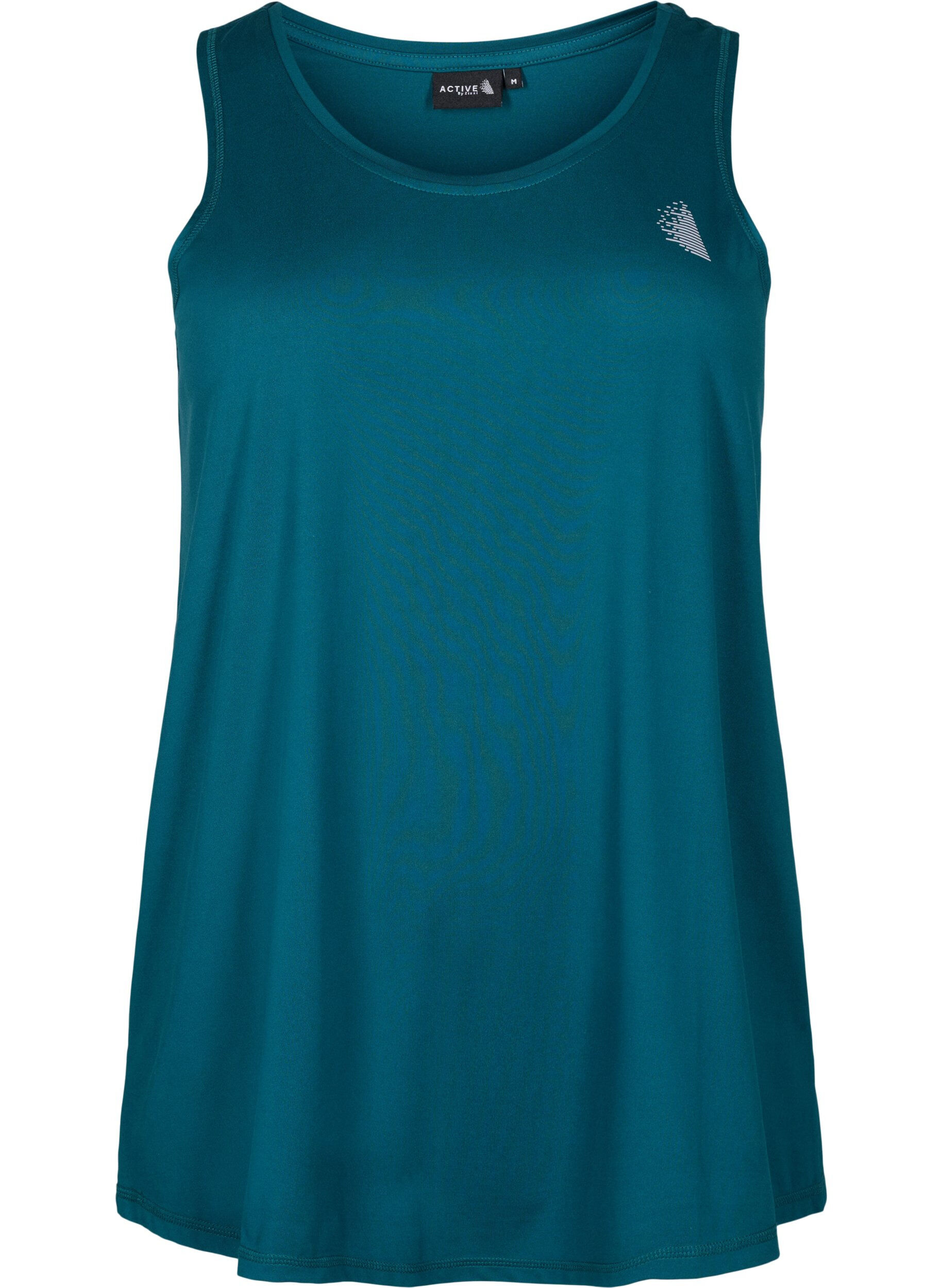 Zizzi Treningsoverdel med rund hals, Deep Teal, Packshot image number 0