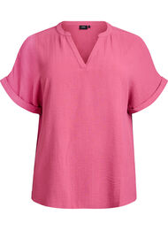 L&oslash;s bluse med korte ermer, R&oslash;d