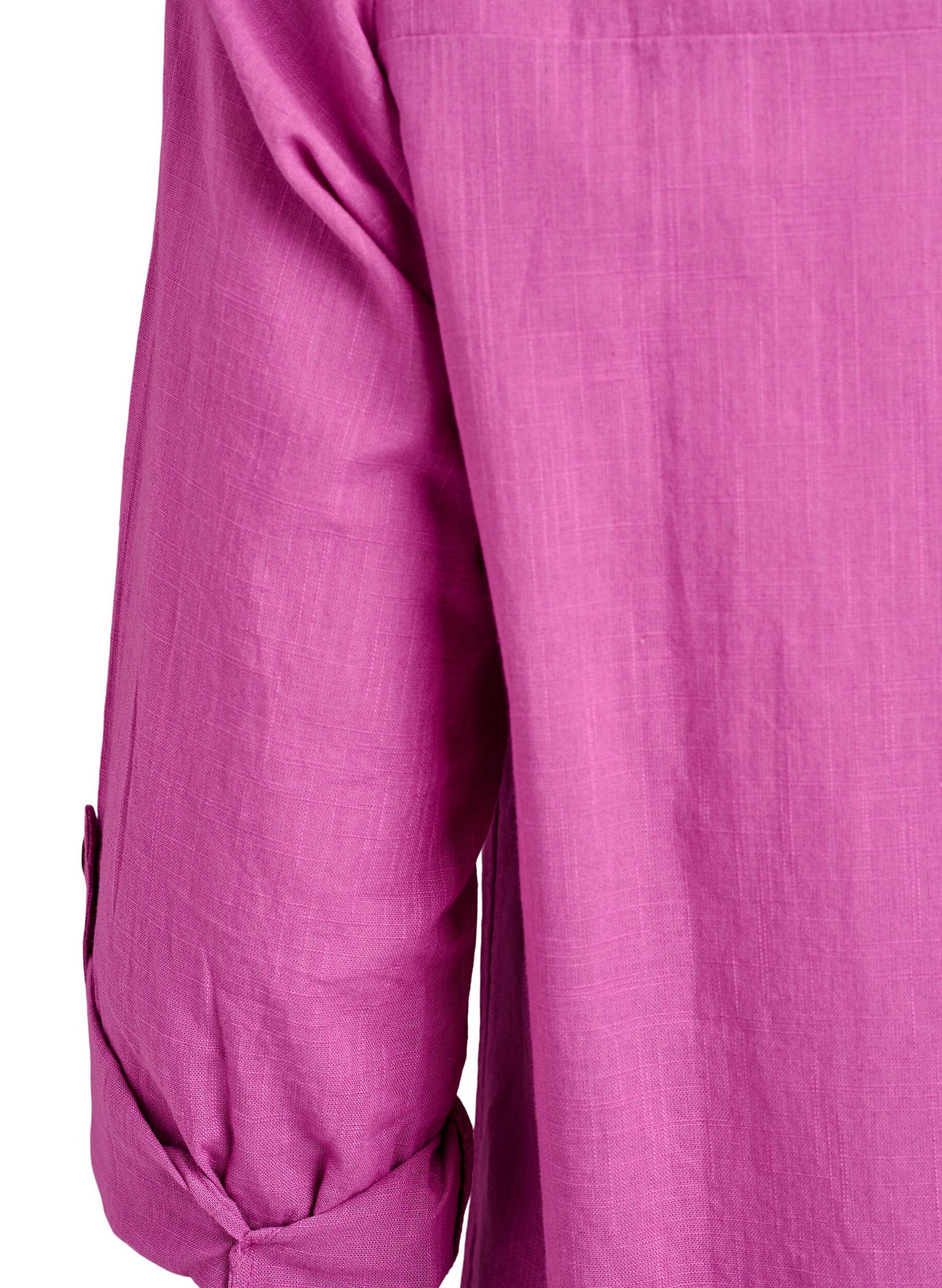ZizziBluse i bomull med V-hals, Rosa, Packshot image number 3