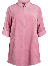 Cordkjole med glidel&aring;s og 3/4-ermer, Rosa