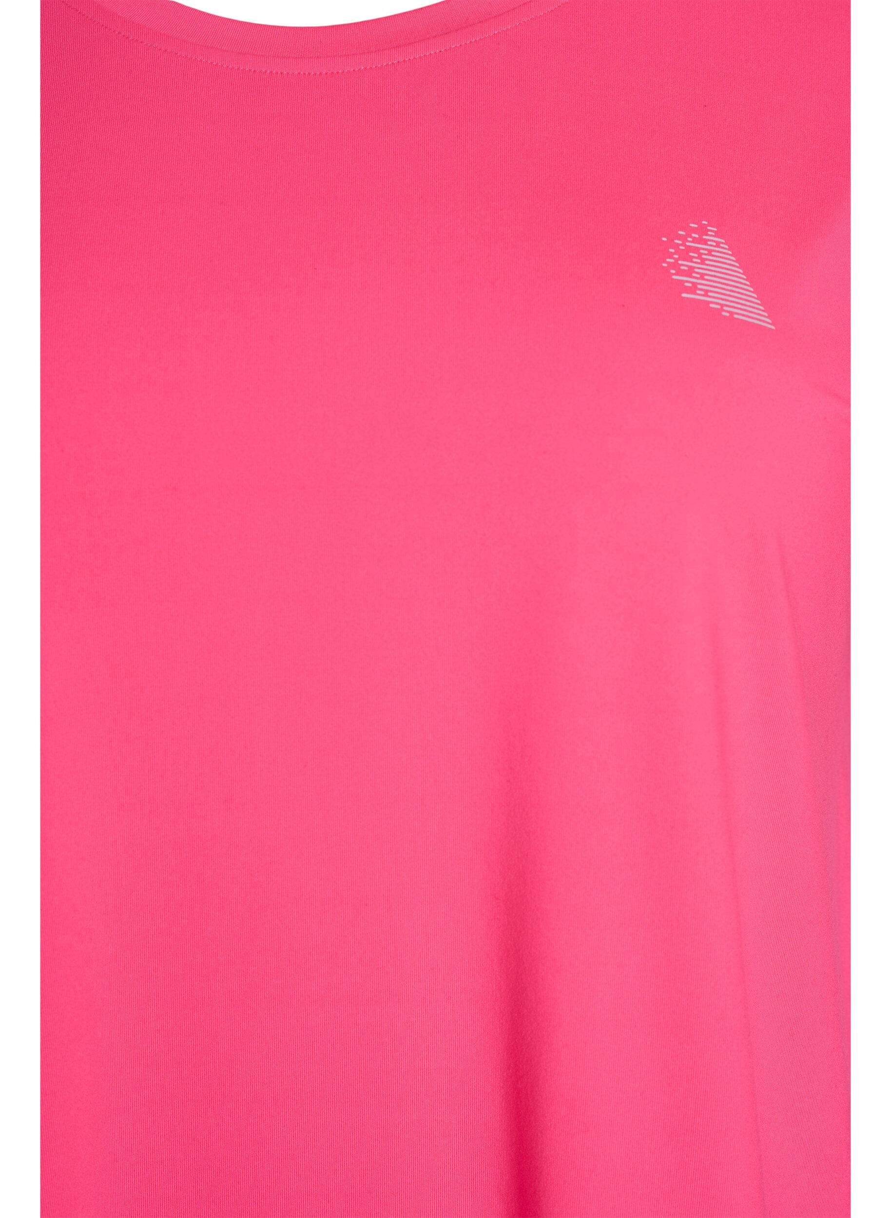 ZizziEnsfarget trenings-T-skjorte, Rosa, Packshot image number 2