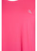 Ensfarget trenings-T-skjorte, Rosa, Packshot image number 2