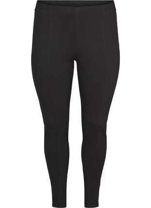 Klassiske ensfargede leggings, Black, Packshot image number 0